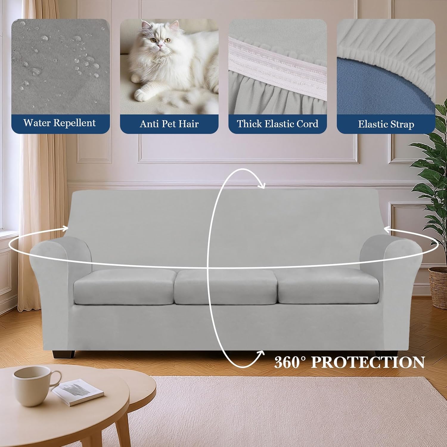 Stretch 4 Pieces Sofa Covers