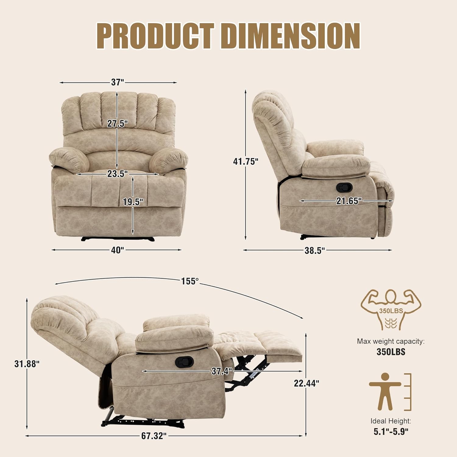 Oversized Recliner Chairs for Adults