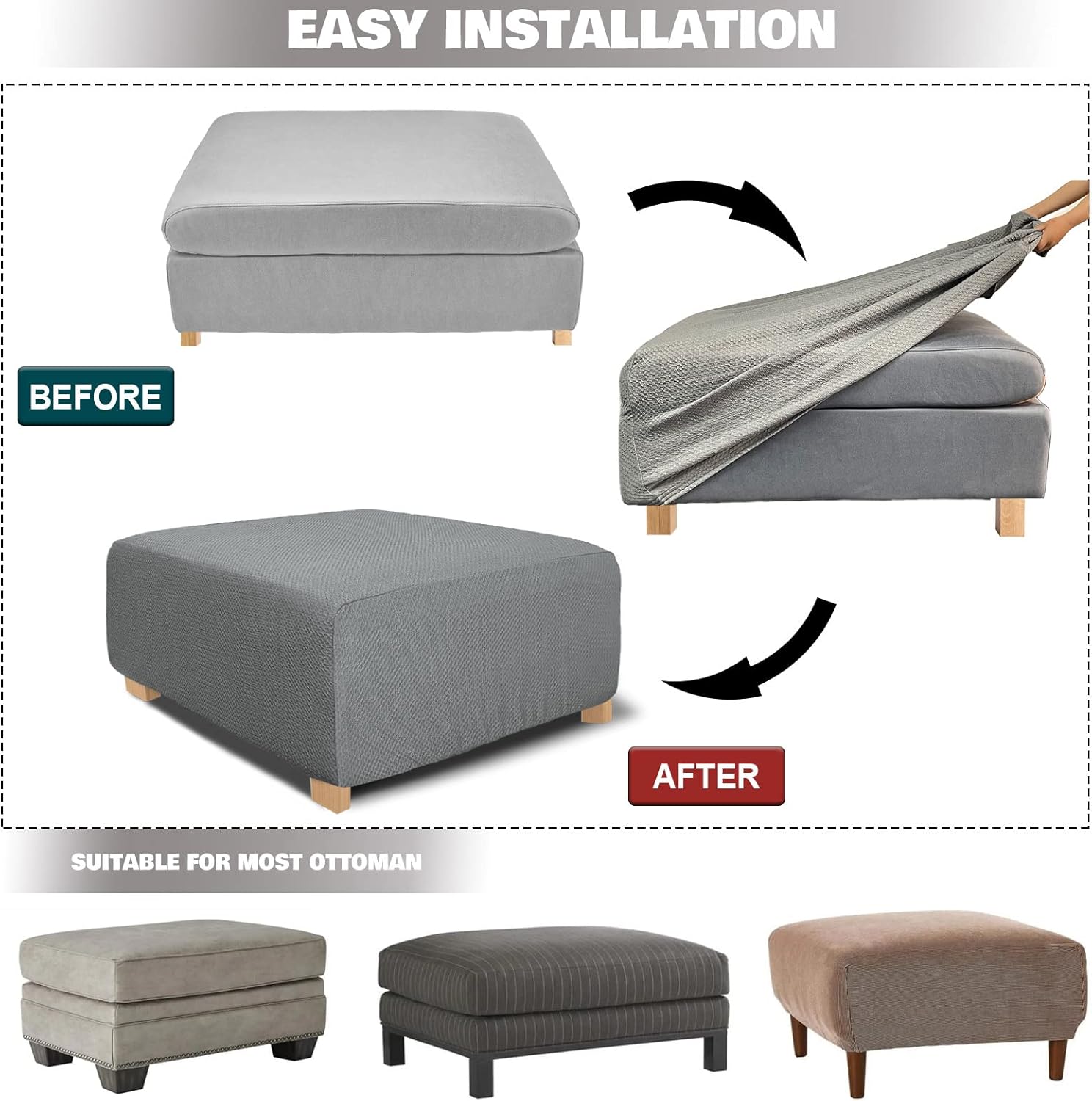 Square Ottoman Cover