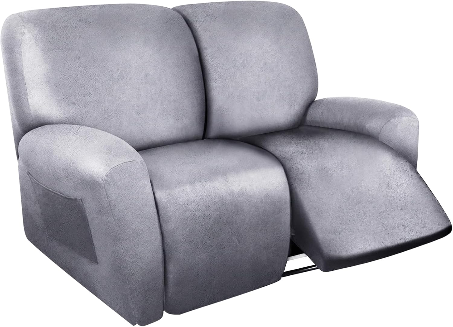 Leather Like Recliner Chair Covers Heavy Duty, 4 Pieces Lazy Boy Recliner Cover for Recliner Chair, Leather Cover for Recliner slipcovers Washable for Pets (Dark Brown)