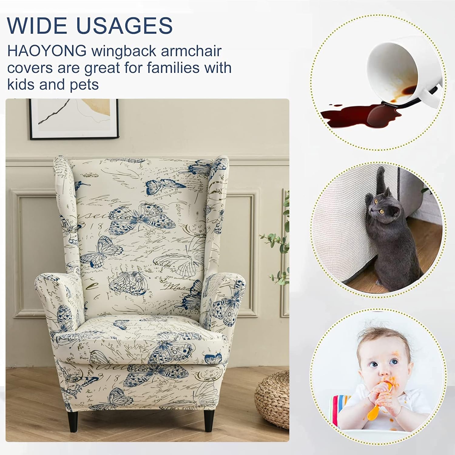 Stretch Wing Chair Cover