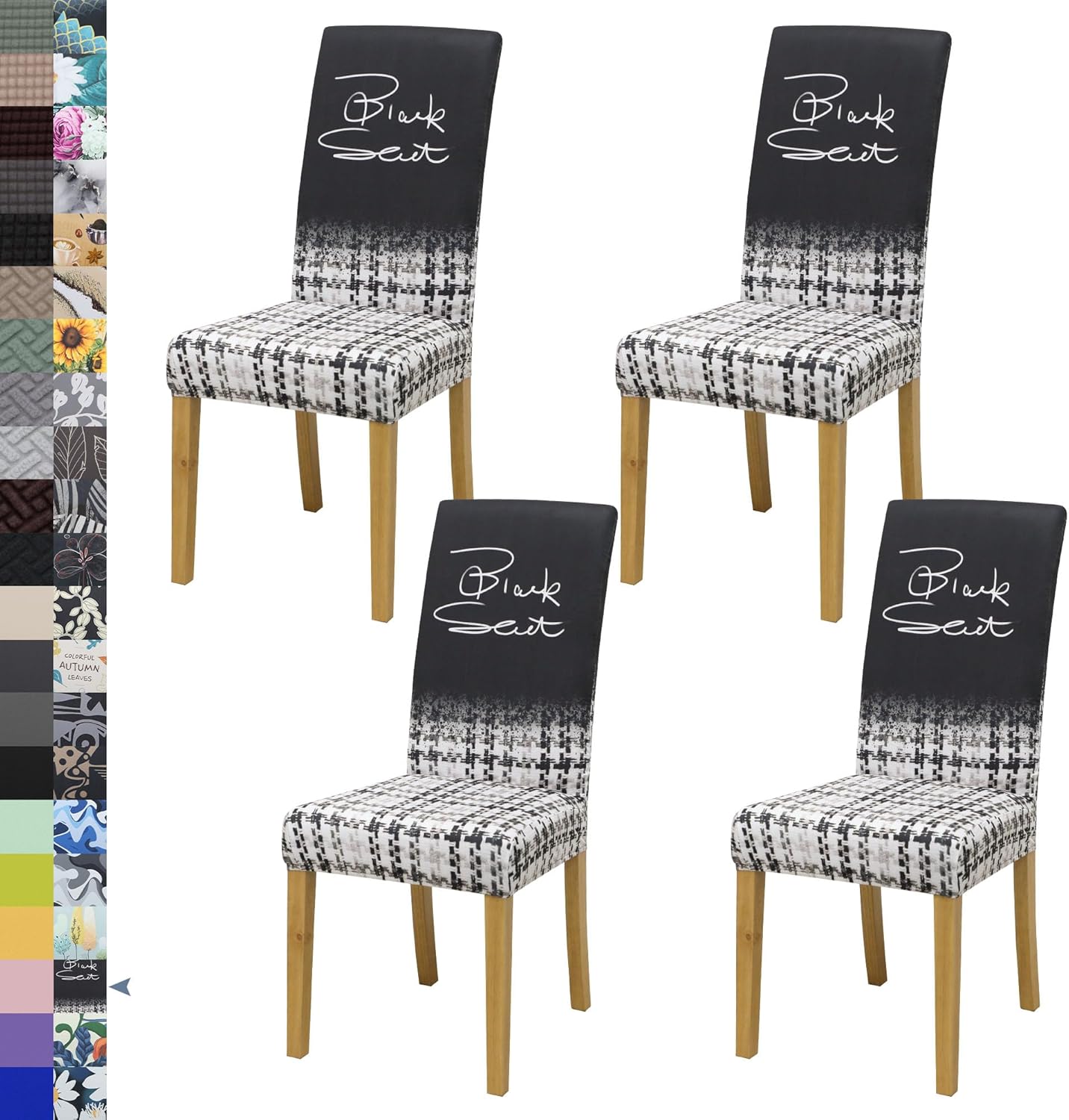 Dining Chair Cover,Dining Room Chair Covers Set of 6,Stretch Kitchen Chair Cover,Washable Dining Chair Cover,Parsons Chair Slipcovers Protective,for Home,Restaurant,Banquet(Gray)