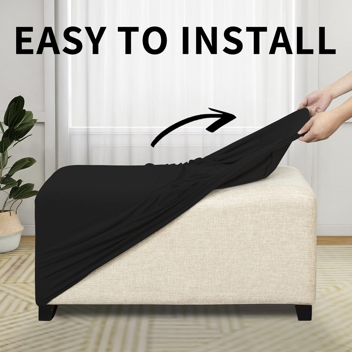 Dual Waterproof Stretch Ottoman Cover