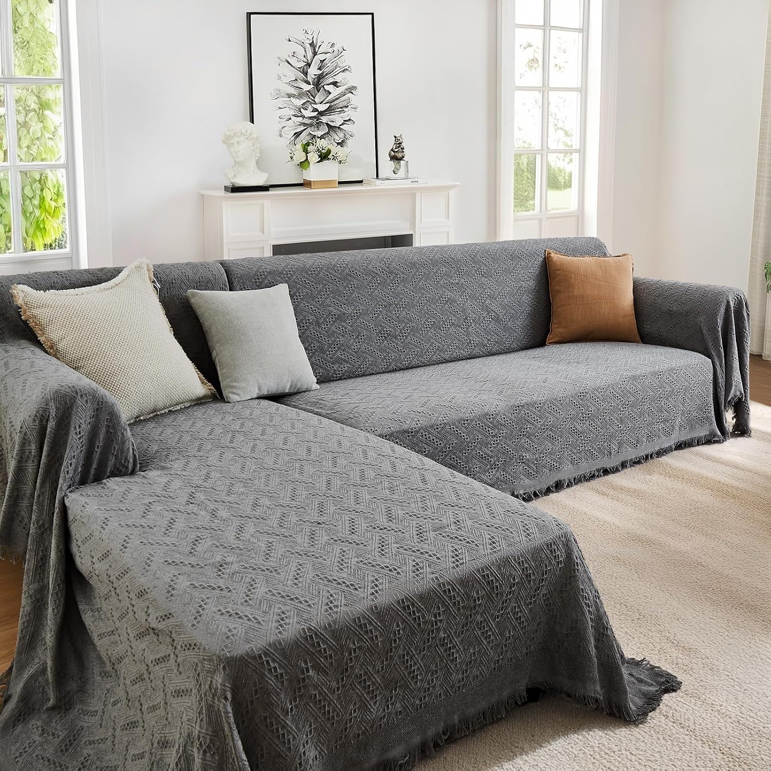 Couch Covers 2 Pieces L Shaped Sofa Cover