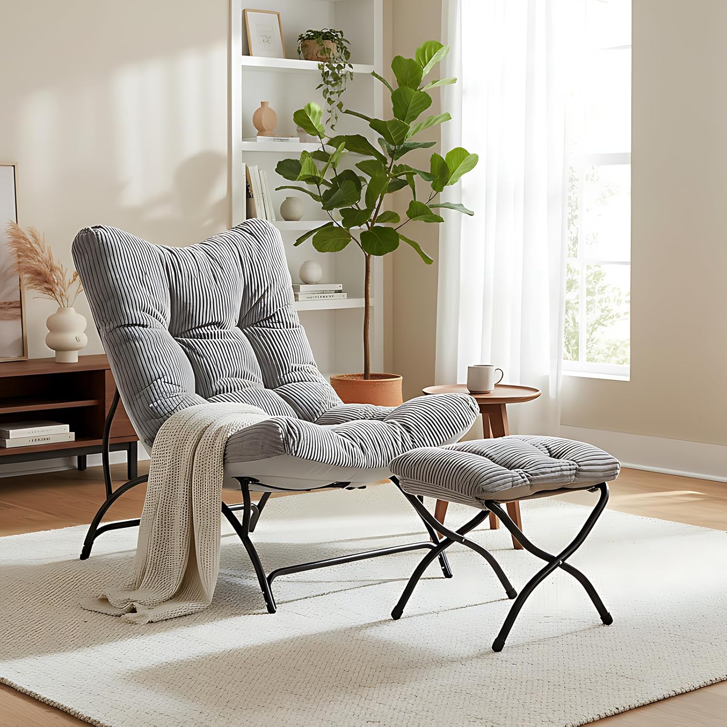 Accent Chair with Ottoman