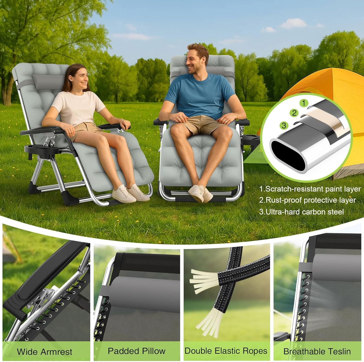 Reclining Camping Lounge Chair