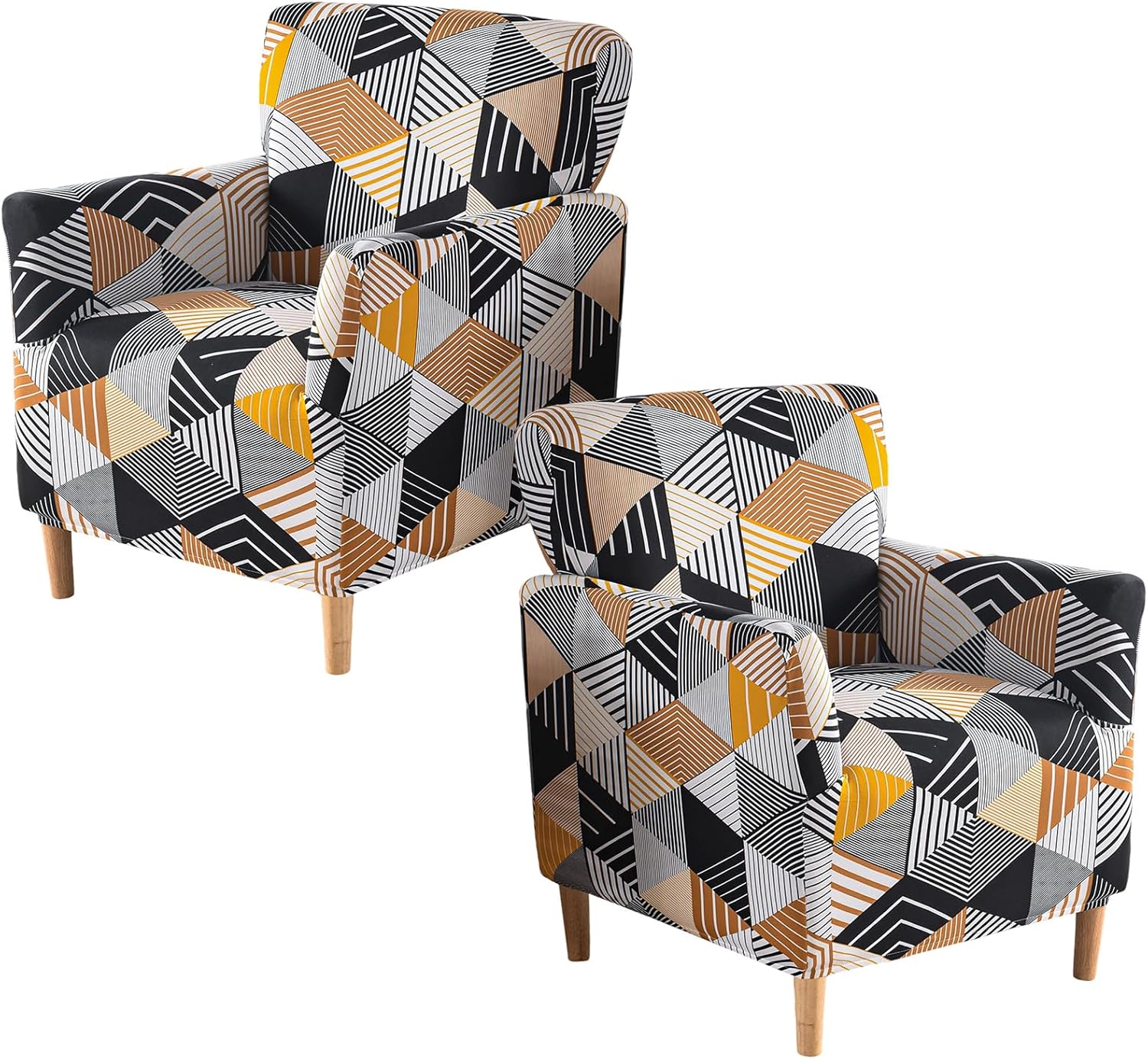 Printed Banquet Armchair Slipcovers Soft Chair Covers Armchair 1-Piece Stretch Chair Covers for Living Room Nonslip Outdoor Armchair Slipcover Kids Pets Friendly Furniture Protector,01