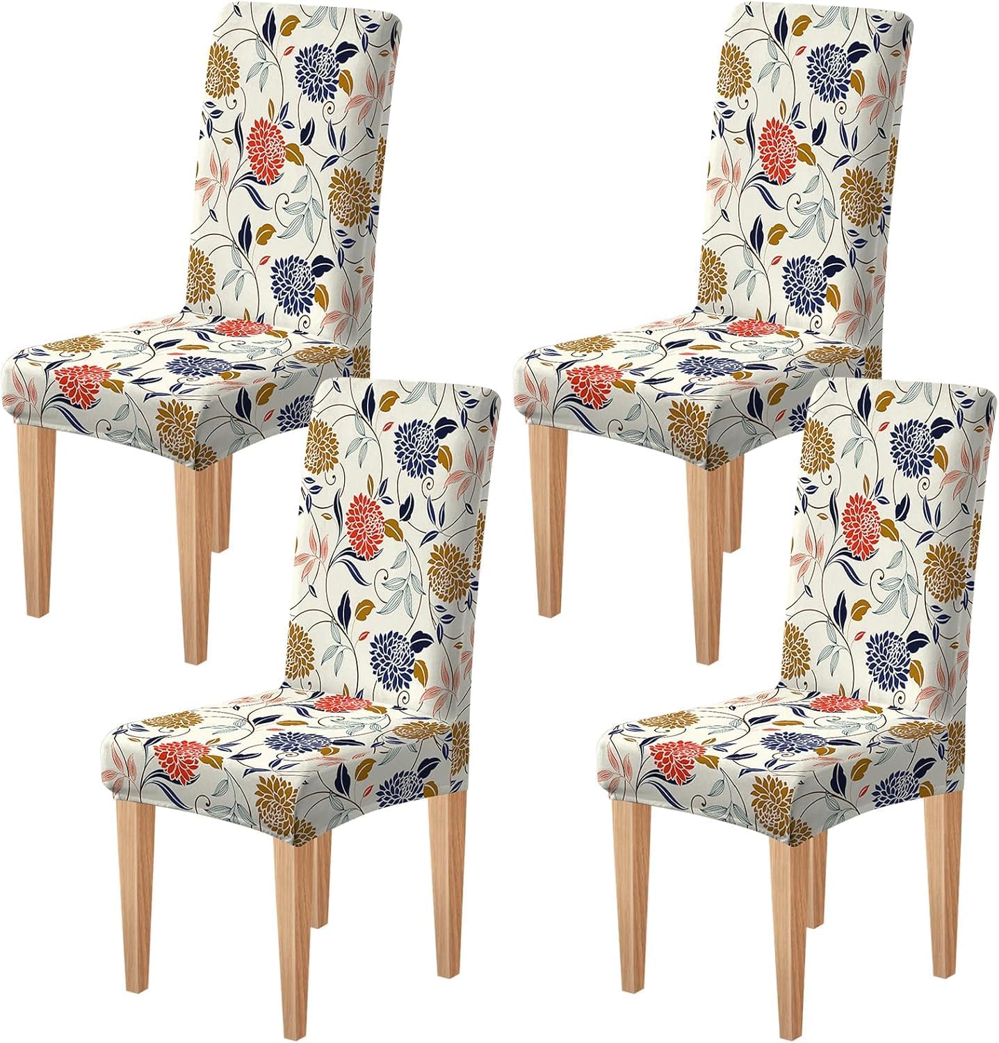 Dioxide High Stretch Chair Covers for Dining Chairs, Washable Dining Chair Covers Set of 6, Soft Kitchen Chairs Seat Covers, Parsons Chair Slipcovers Protectors for Home Hotel Restaurant Banquet