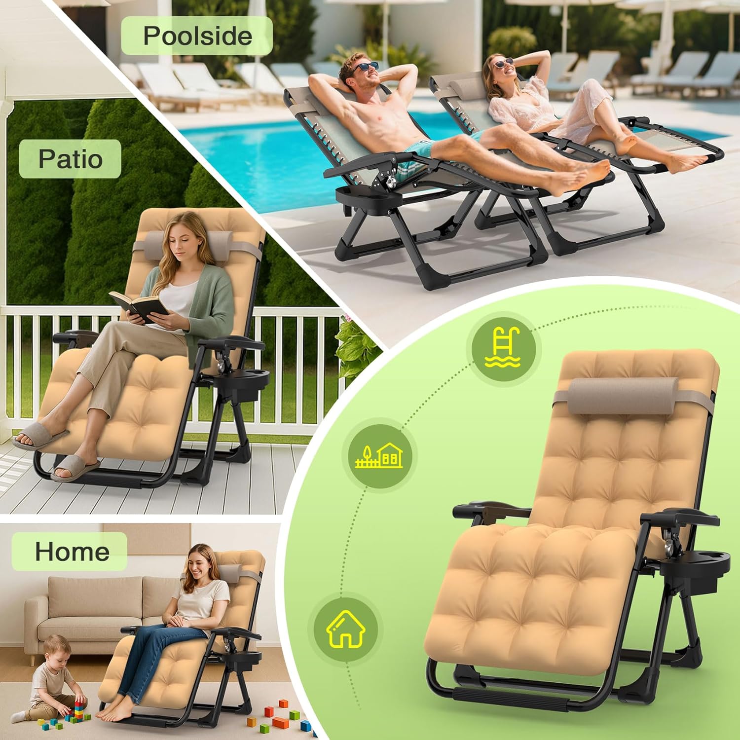 Reclining Camping Lounge Chair