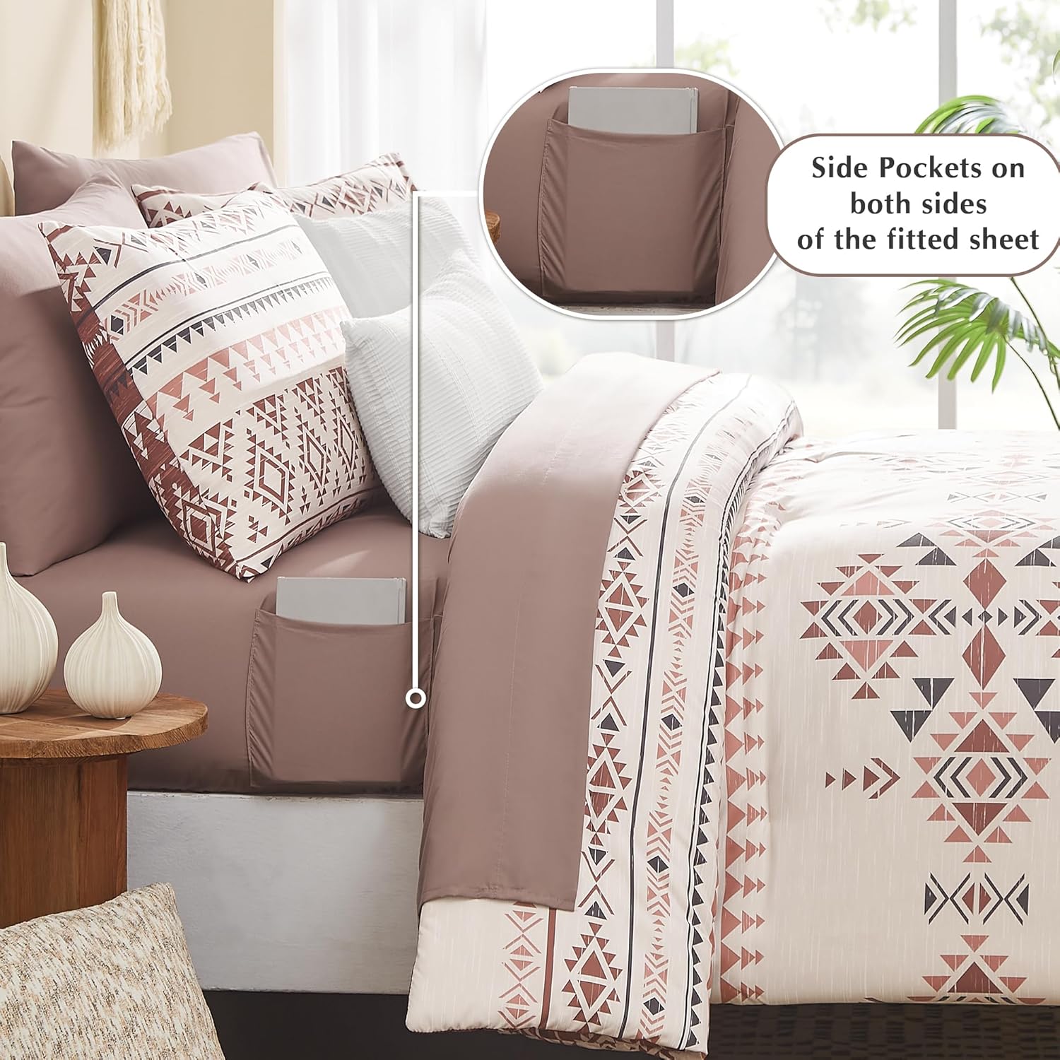 King Size Comforter Set- 7 Pieces