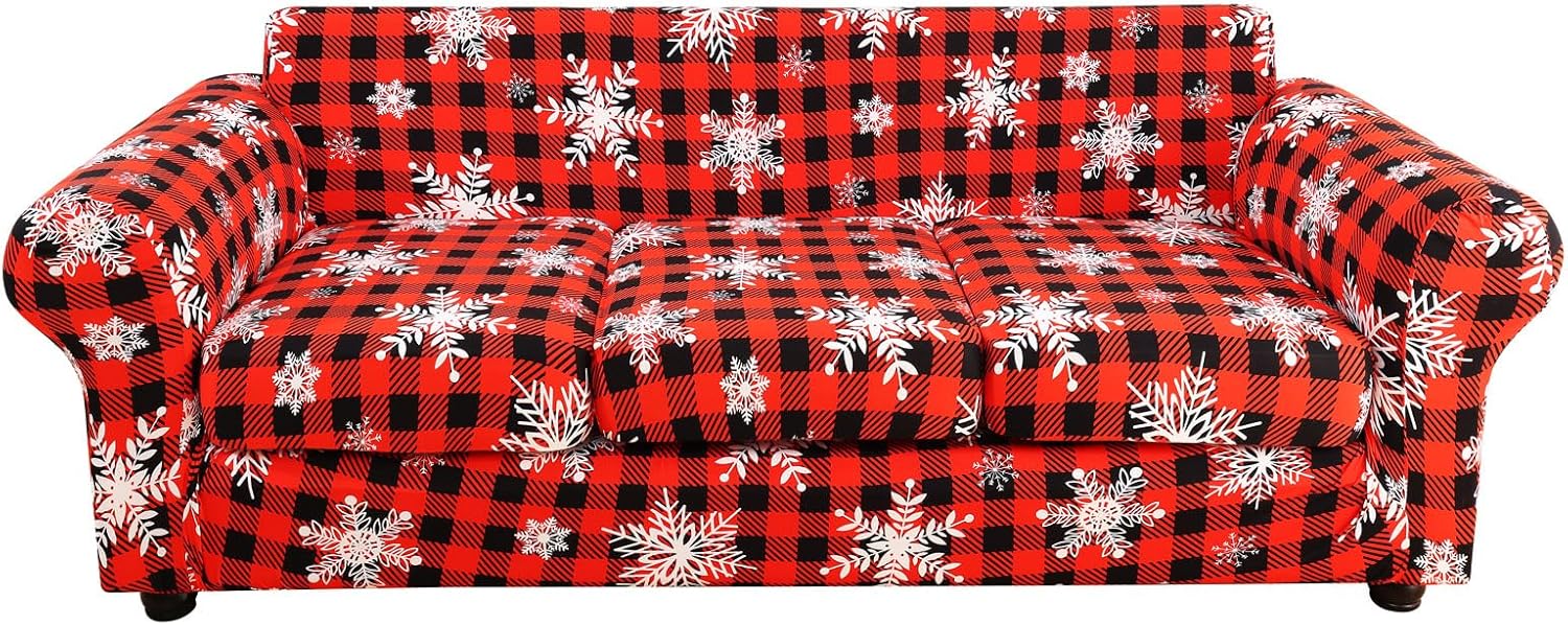 hyha Couch Covers, Chair/Sofa Covers, Floral Pattern, Stretch, Printed, 2 Pieces, Armchair Slipcover, Separate Couch Cushion Slipcover, Furniture Protector for Dogs(Armchair, Paisley Floral)