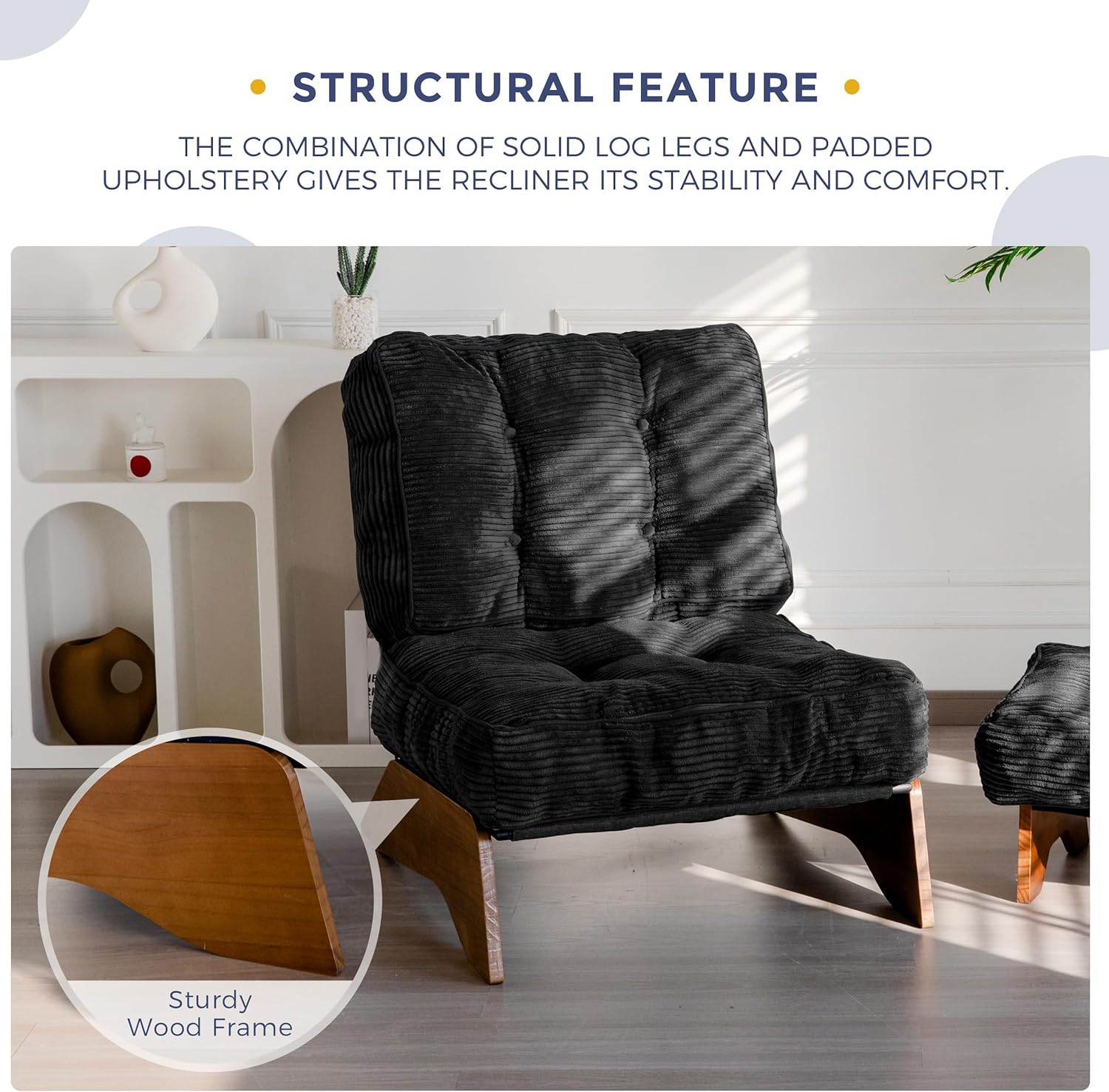 Adjustable Accent Chair with Ottoman