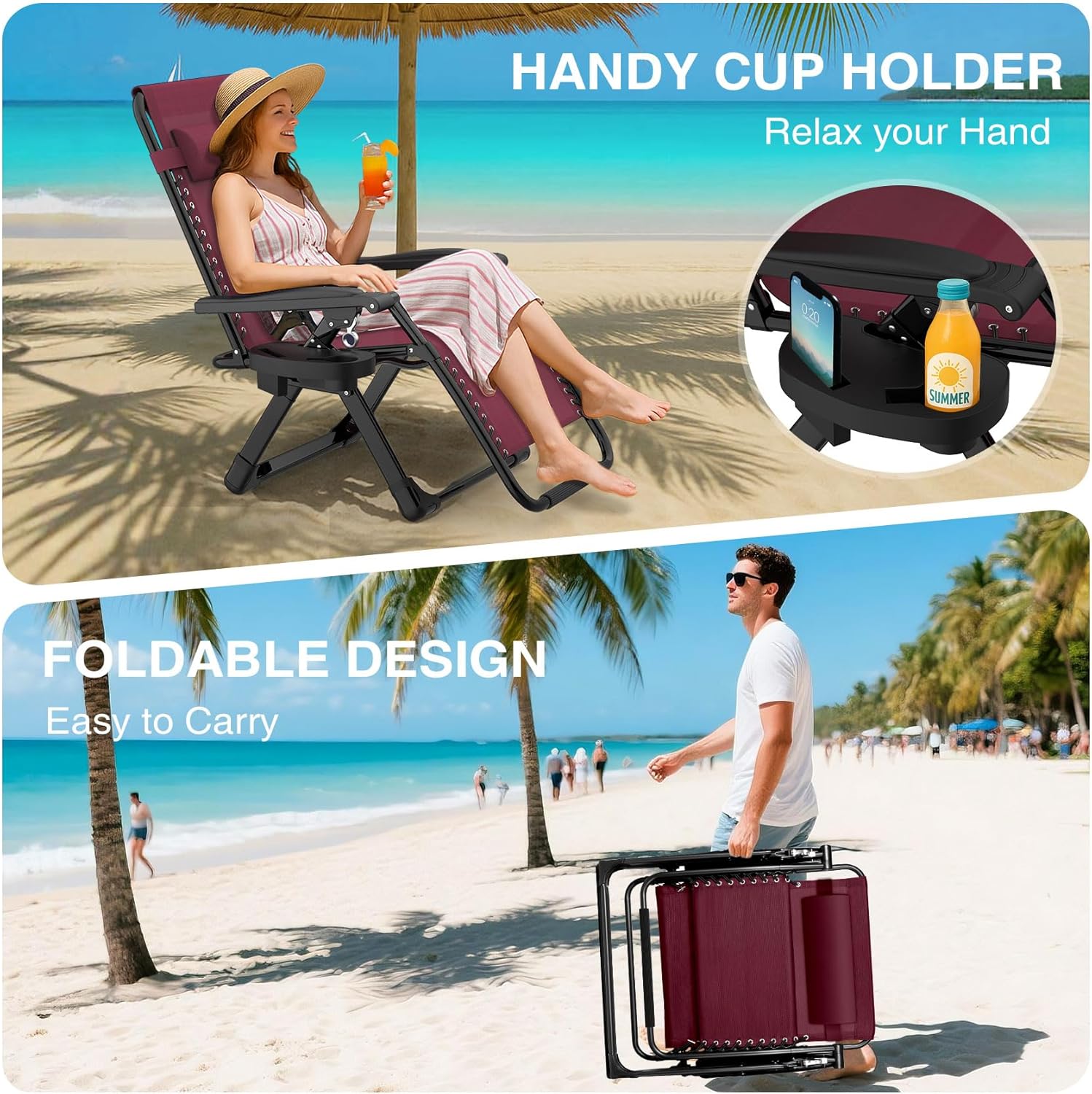 Reclining Camping Lounge Chair