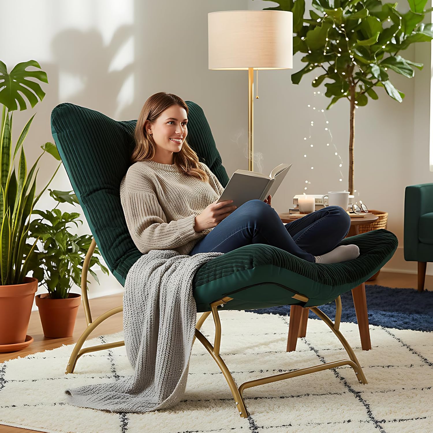 Accent Chair with Ottoman