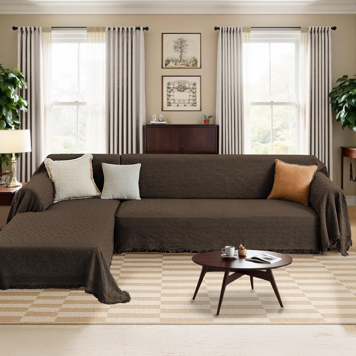 Couch Covers 2 Pieces L Shaped Sofa Cover