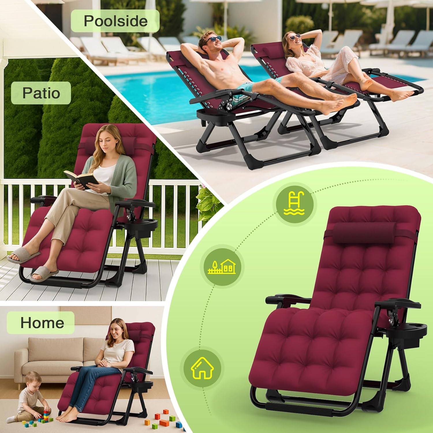 Reclining Camping Lounge Chair