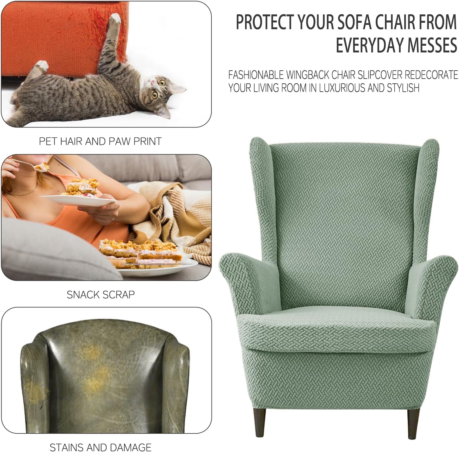 Wingback Chair Cover