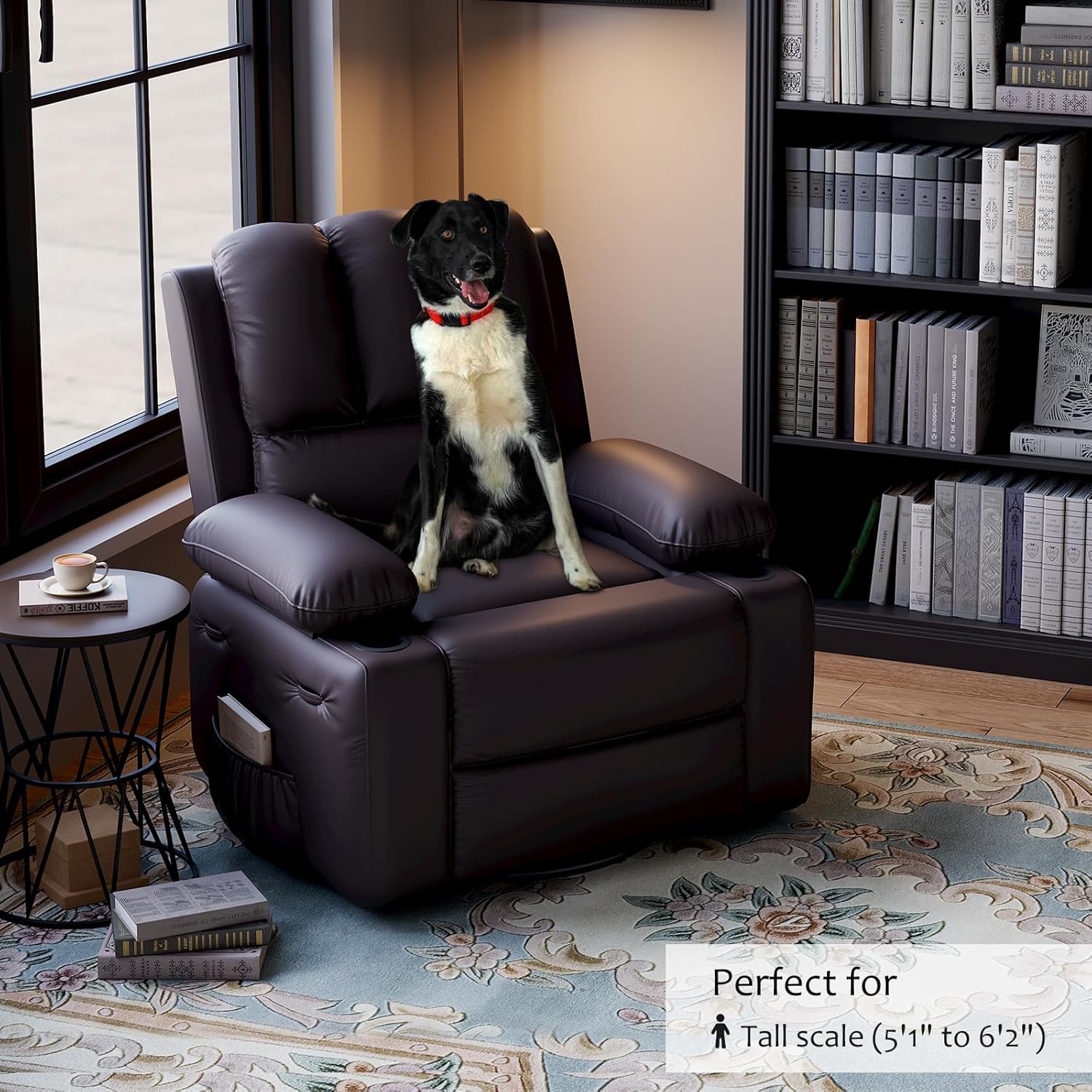 Leather Recliner Chair, Manual Recliner