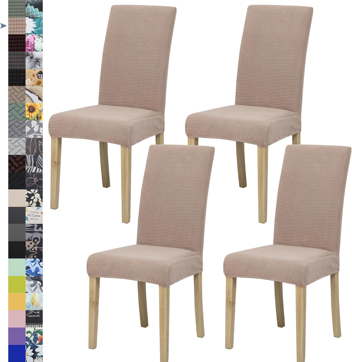 Dining Chair Cover,Dining Room Chair Covers Set of 6,Stretch Kitchen Chair Cover,Washable Dining Chair Cover,Parsons Chair Slipcovers Protective,for Home,Restaurant,Banquet(Gray)