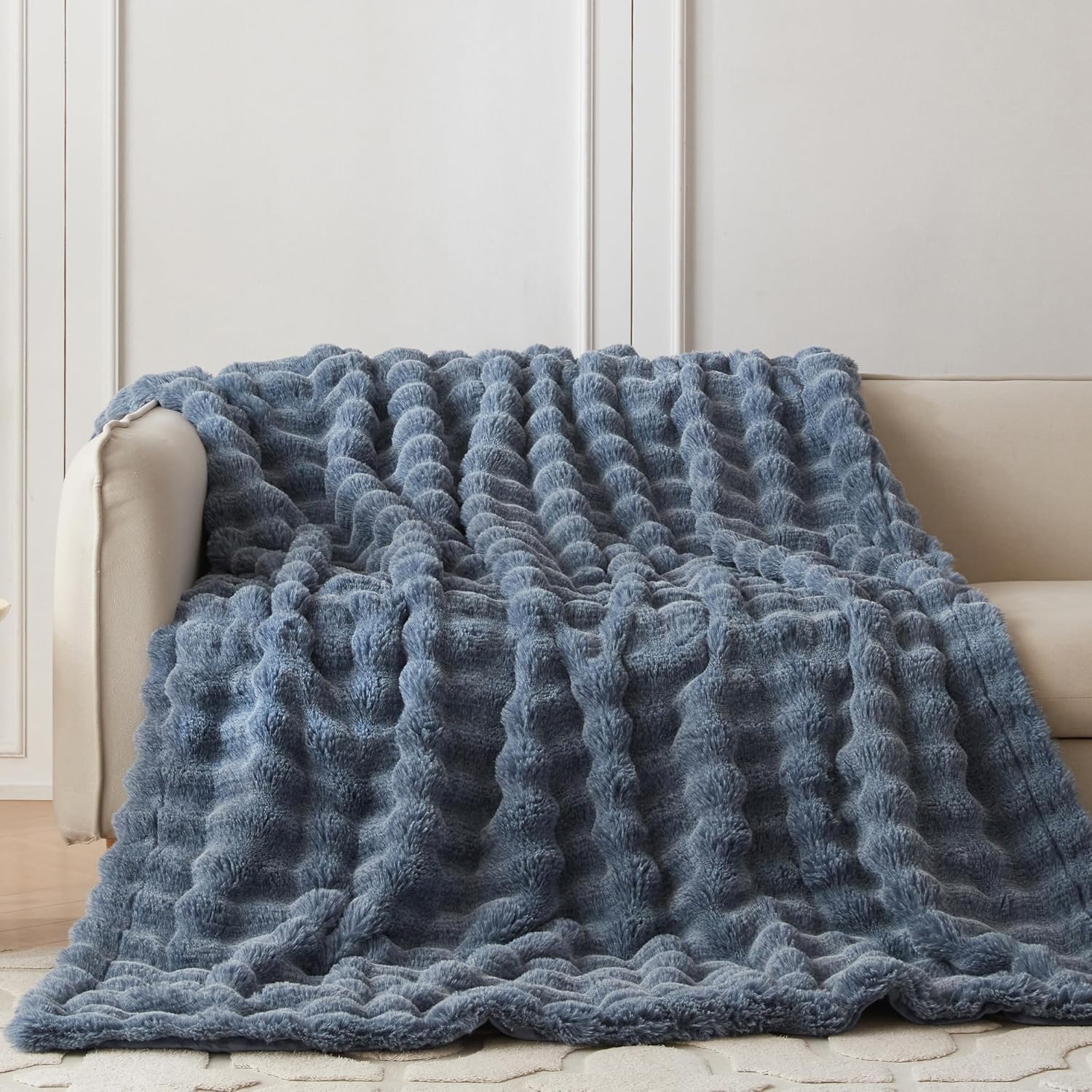 Fur Throw Blanket for Couch
