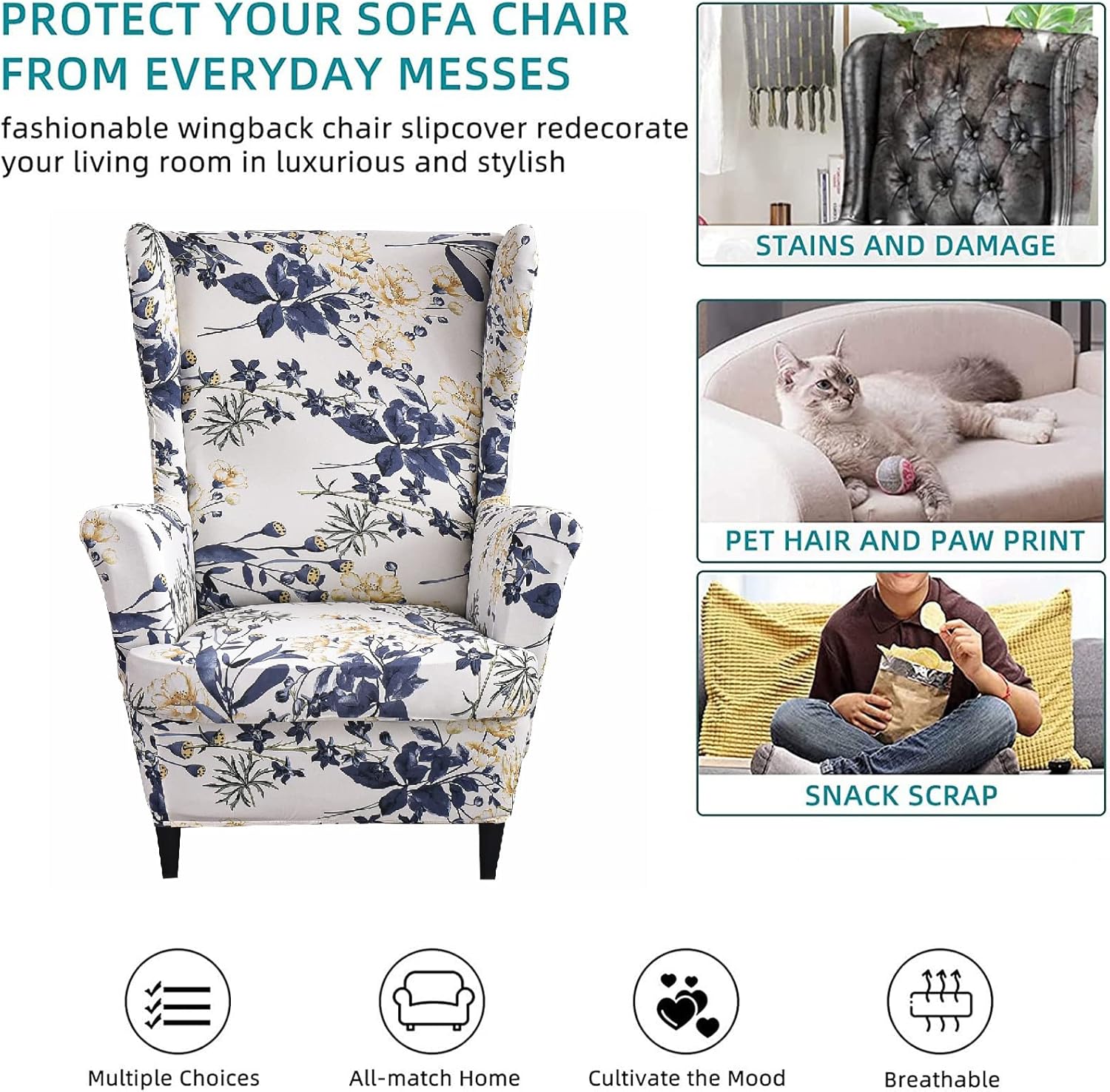 Wingback Chair Cover Slipcovers