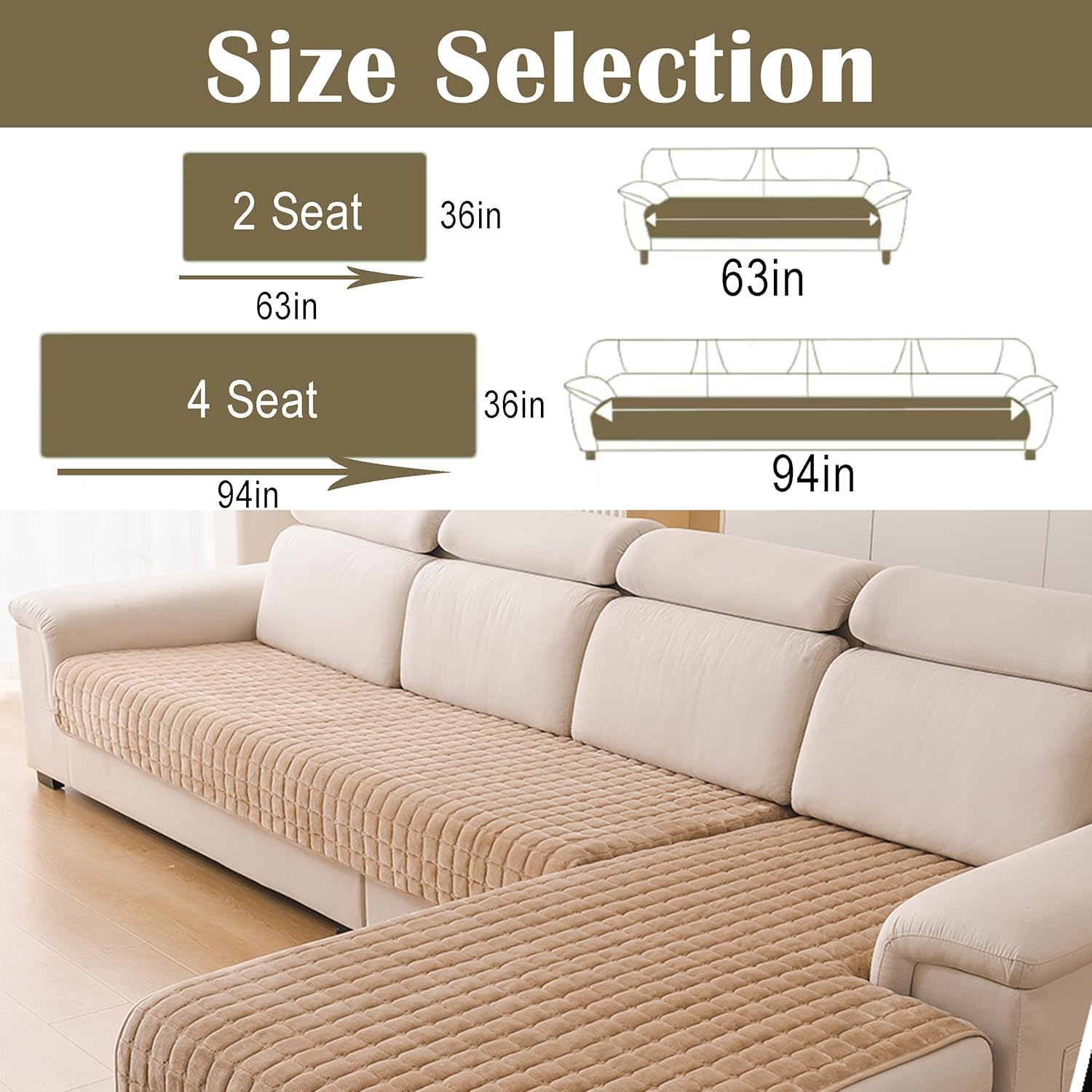 Couch Cover Sofa Covers Washable,