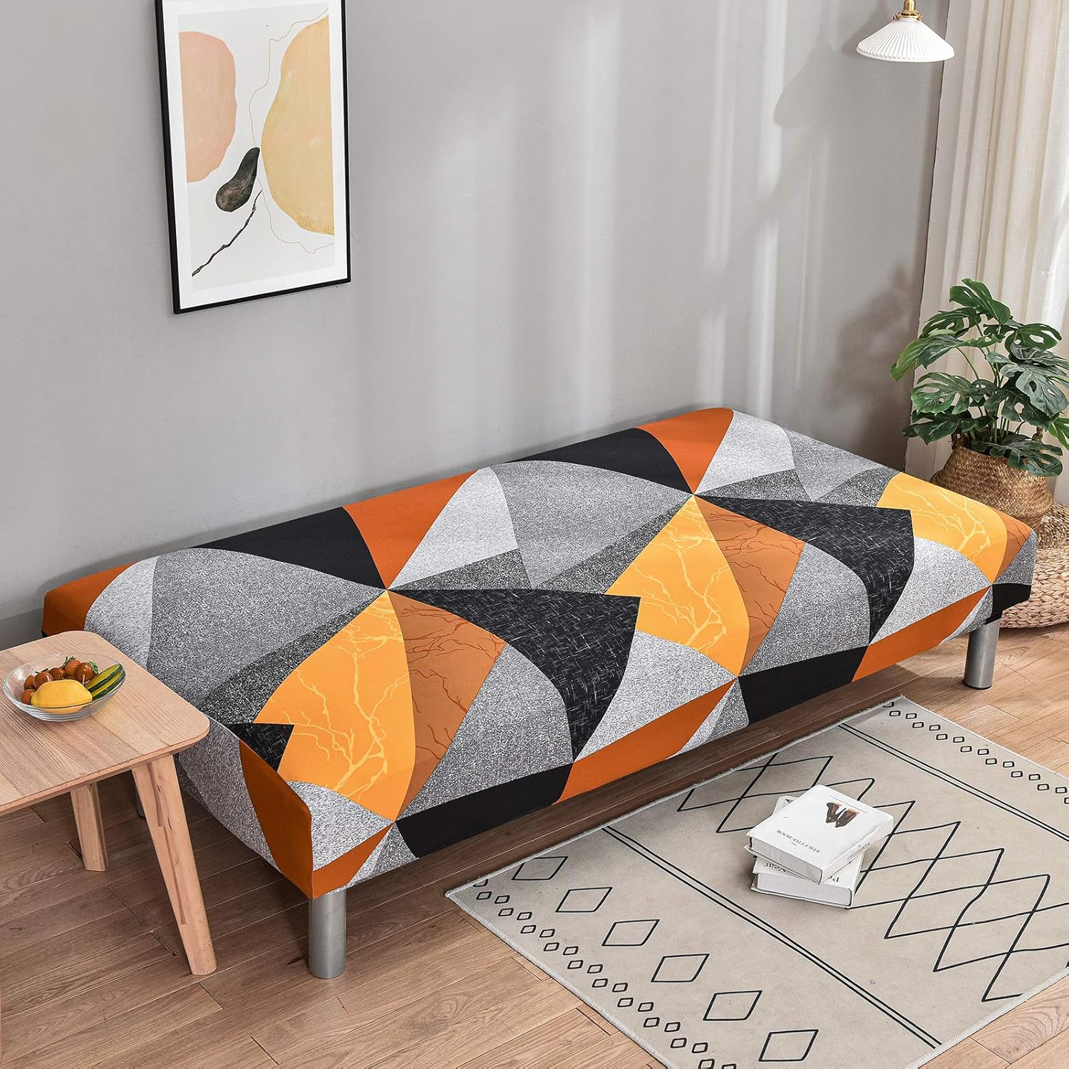 Armless Sofa Cover Futon Slipcover