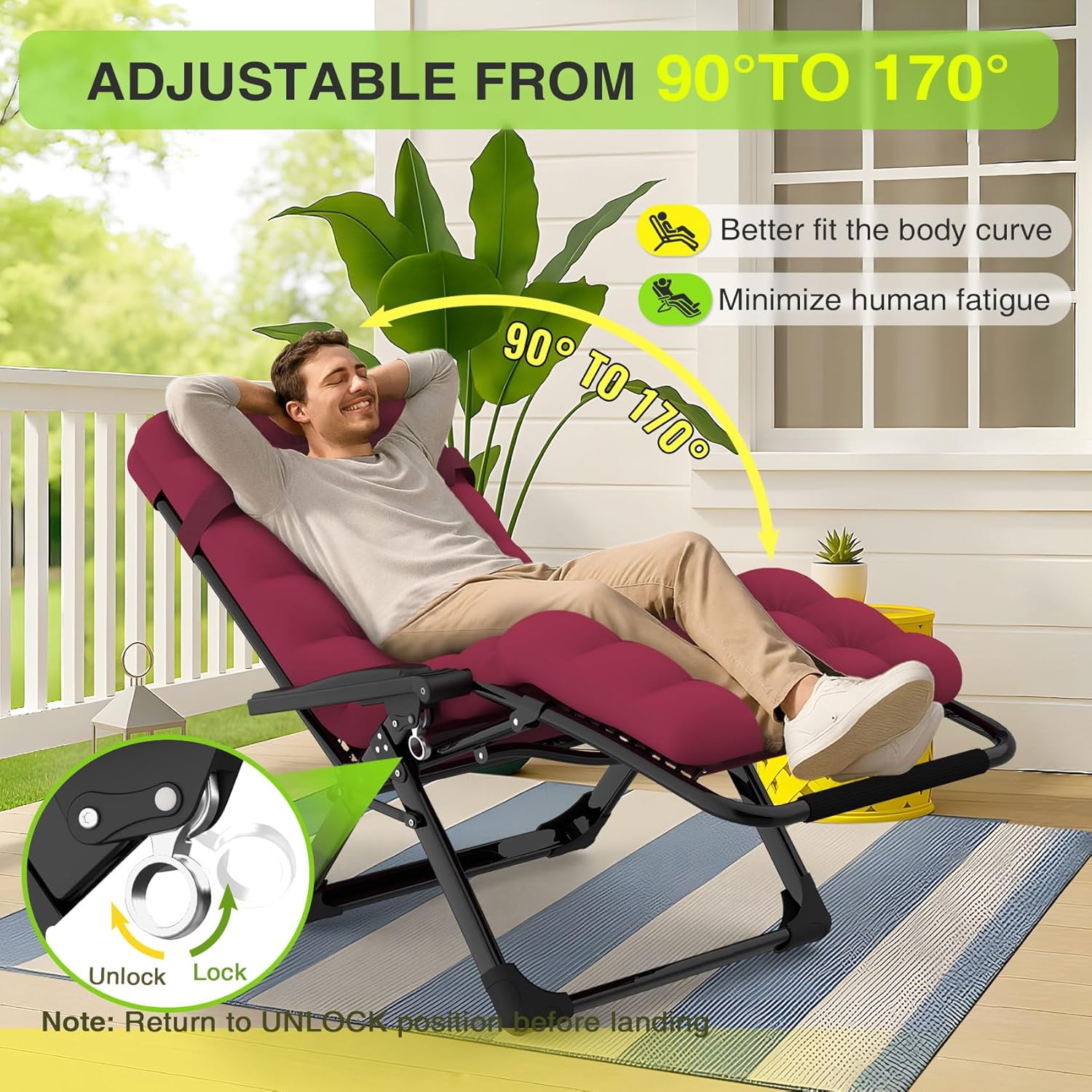 Reclining Camping Lounge Chair