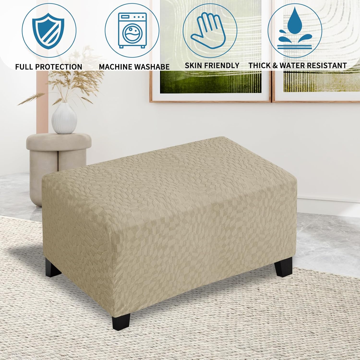 Rectangle Footrest Slipcovers