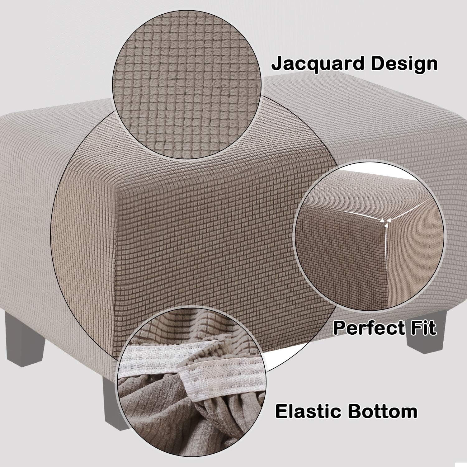 Stretch Ottoman Cover Ottoman Slipcover