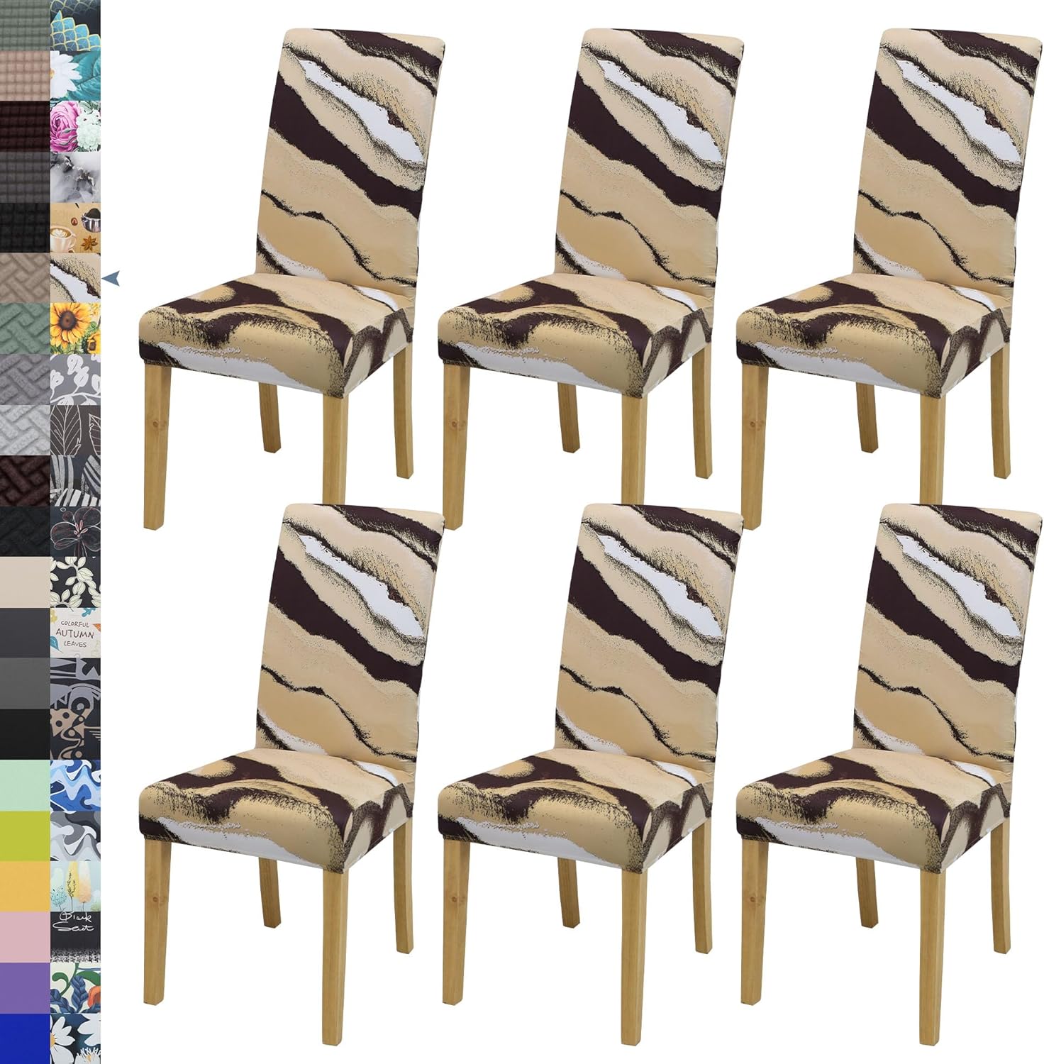 Dining Chair Cover,Dining Room Chair Covers Set of 6,Stretch Kitchen Chair Cover,Washable Dining Chair Cover,Parsons Chair Slipcovers Protective,for Home,Restaurant,Banquet(Gray)