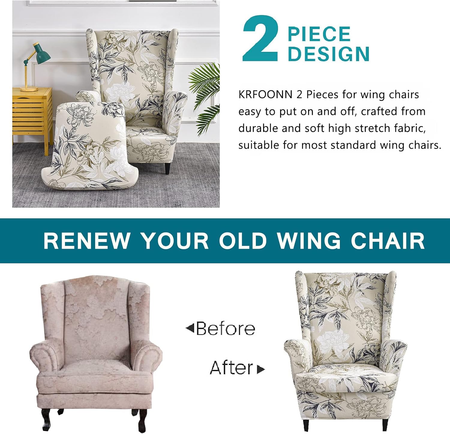 Wingback Chair Cover Slipcovers