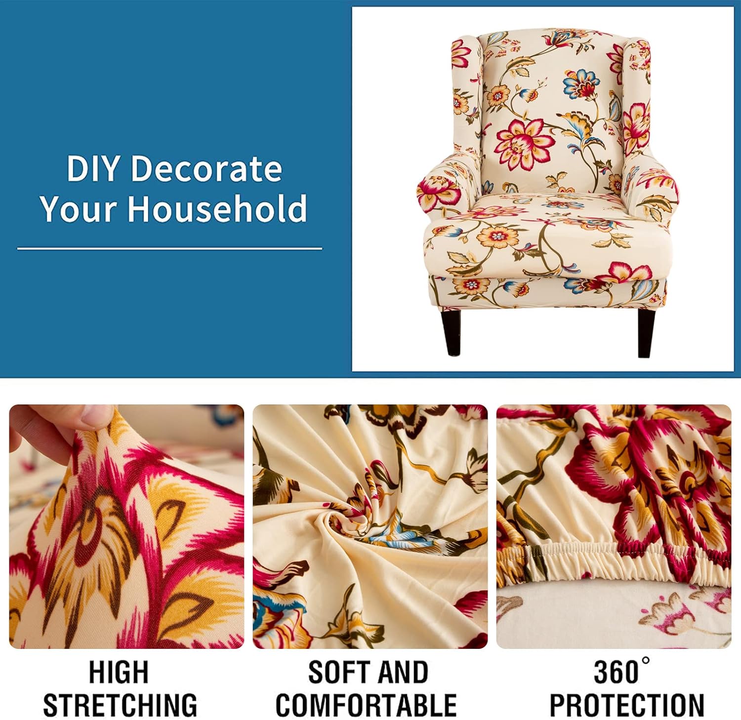 Wingback Chair Cover Slipcovers