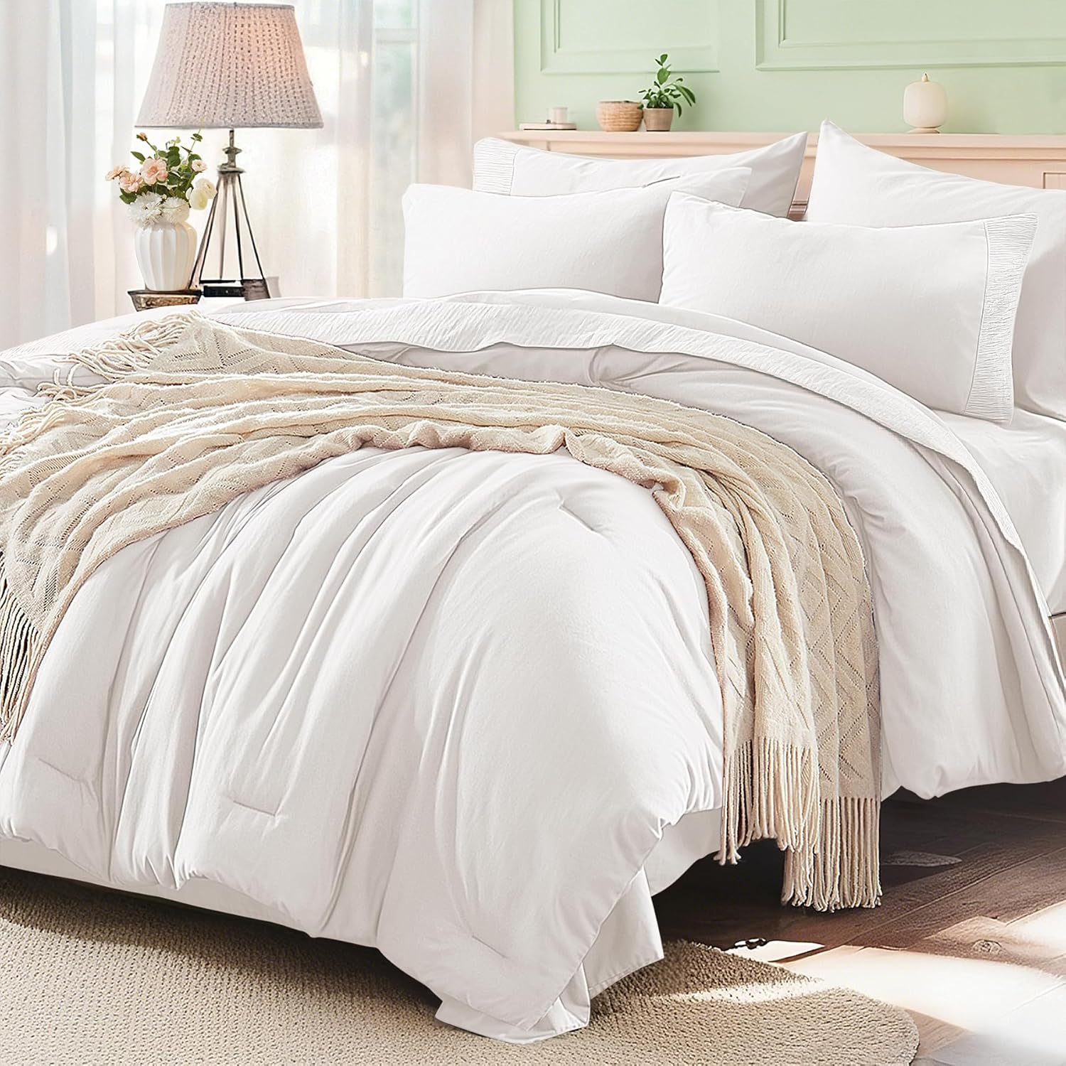 Queen Comforter Set 7 Pieces
