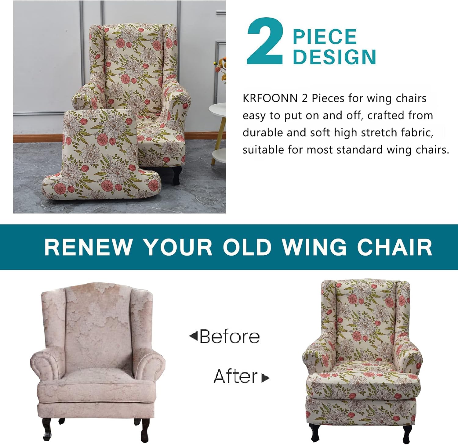Wingback Chair Cover Slipcovers