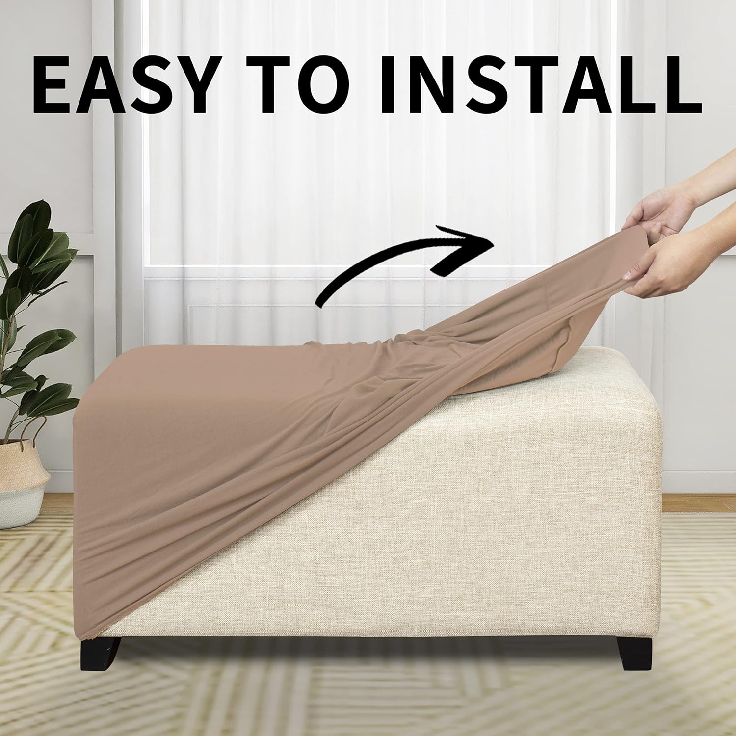 Dual Waterproof Stretch Ottoman Cover