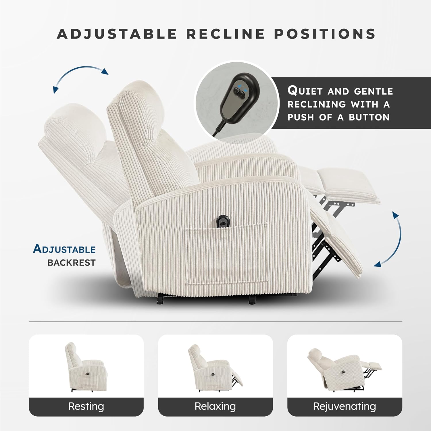 Recliner Chair Armchair Push Back Recliner