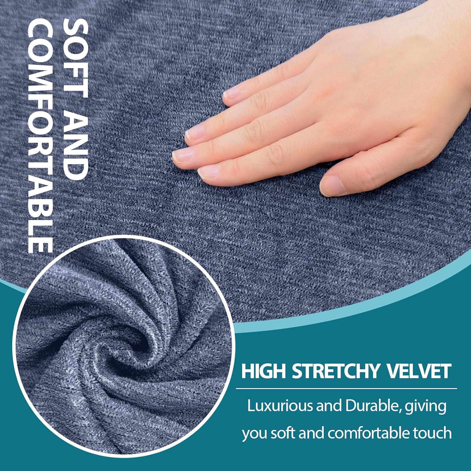 2 Pieces T Cushion Chair Covers