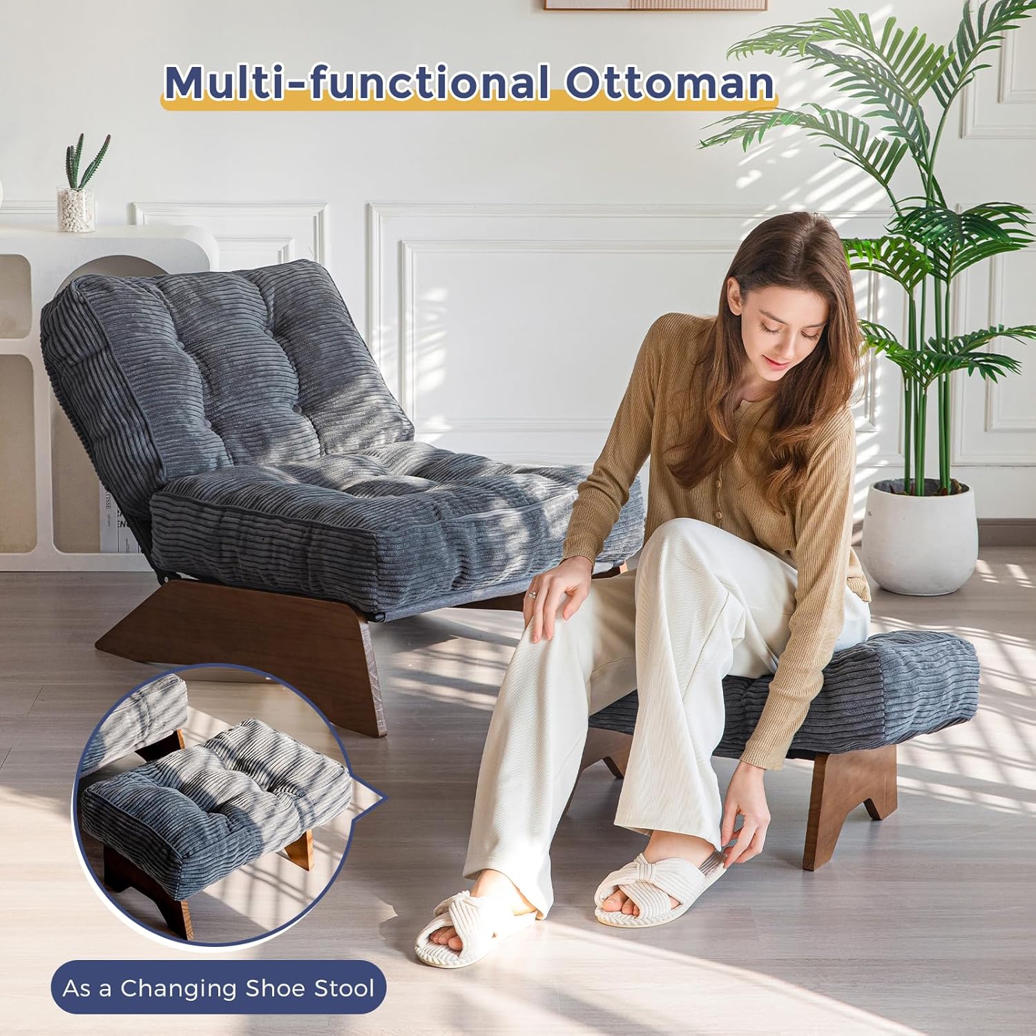 Accent Chair with Ottoman