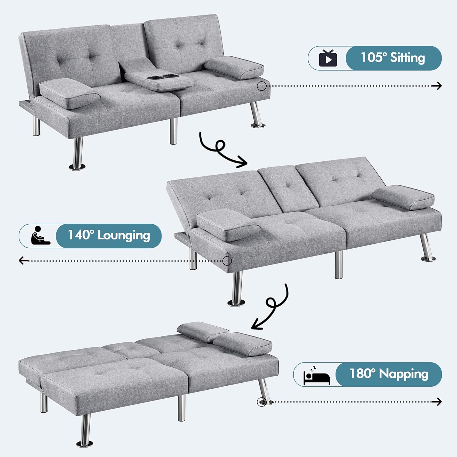 Convertible Sofa Bed Adjustable