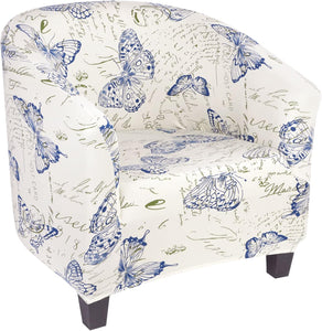 Club Chair Slipcover Stretch Barrel Chair Covers Printed Tub Chair Slipcovers Spandex Armchair Sofa Cover Removable Couch Furniture Protector Arm Chair Cover for Living Room (Dandelion)