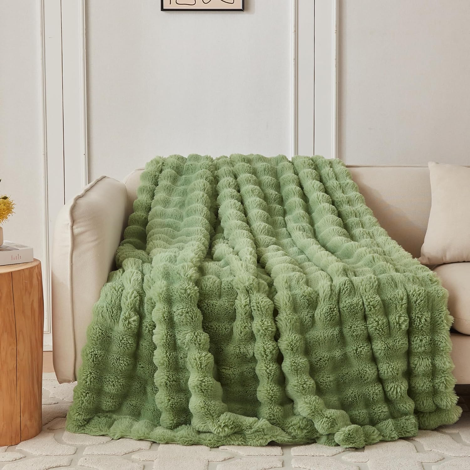 Fur Throw Blanket for Couch