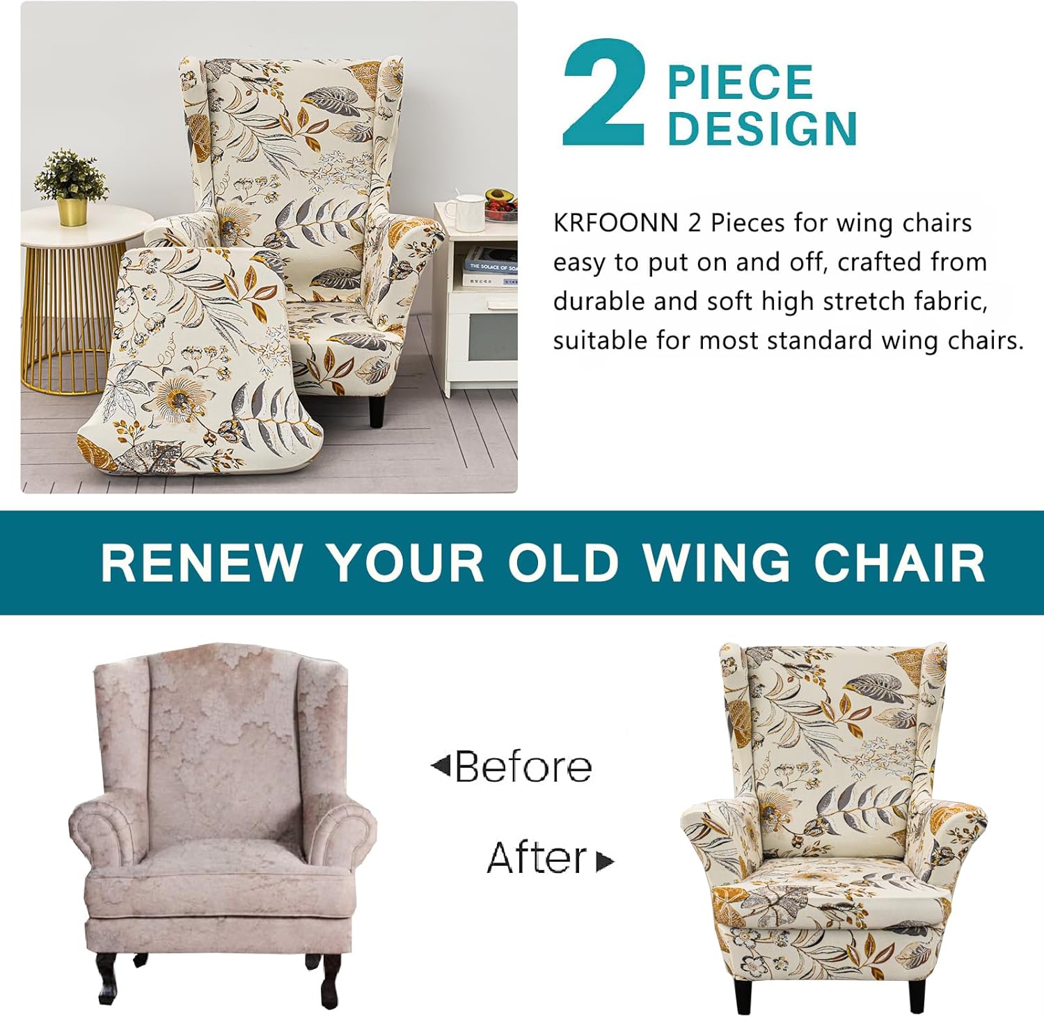 Wingback Chair Cover Slipcovers