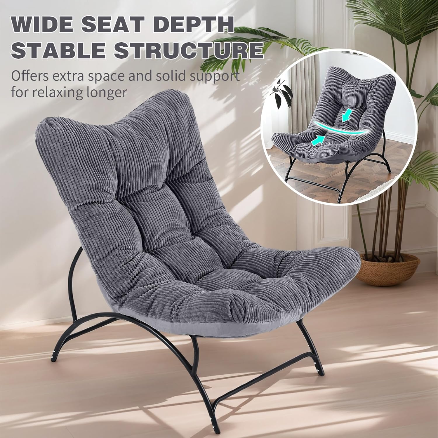 Accent Chair with Ottoman