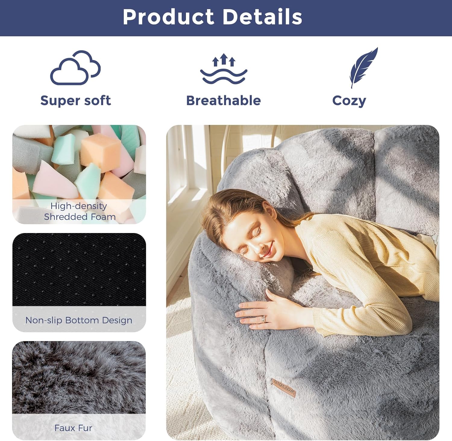 Bean Bag Chair for Adults,