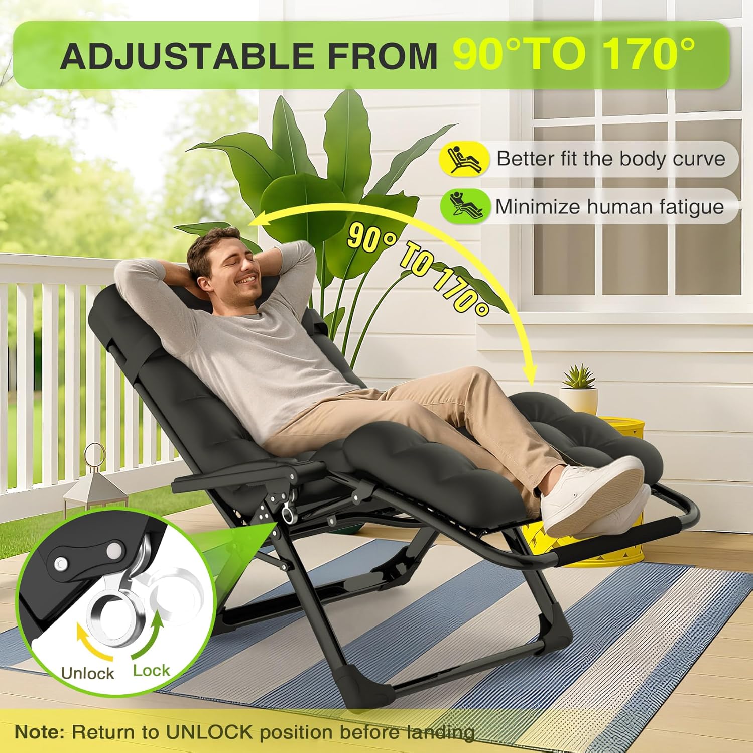 Reclining Camping Lounge Chair