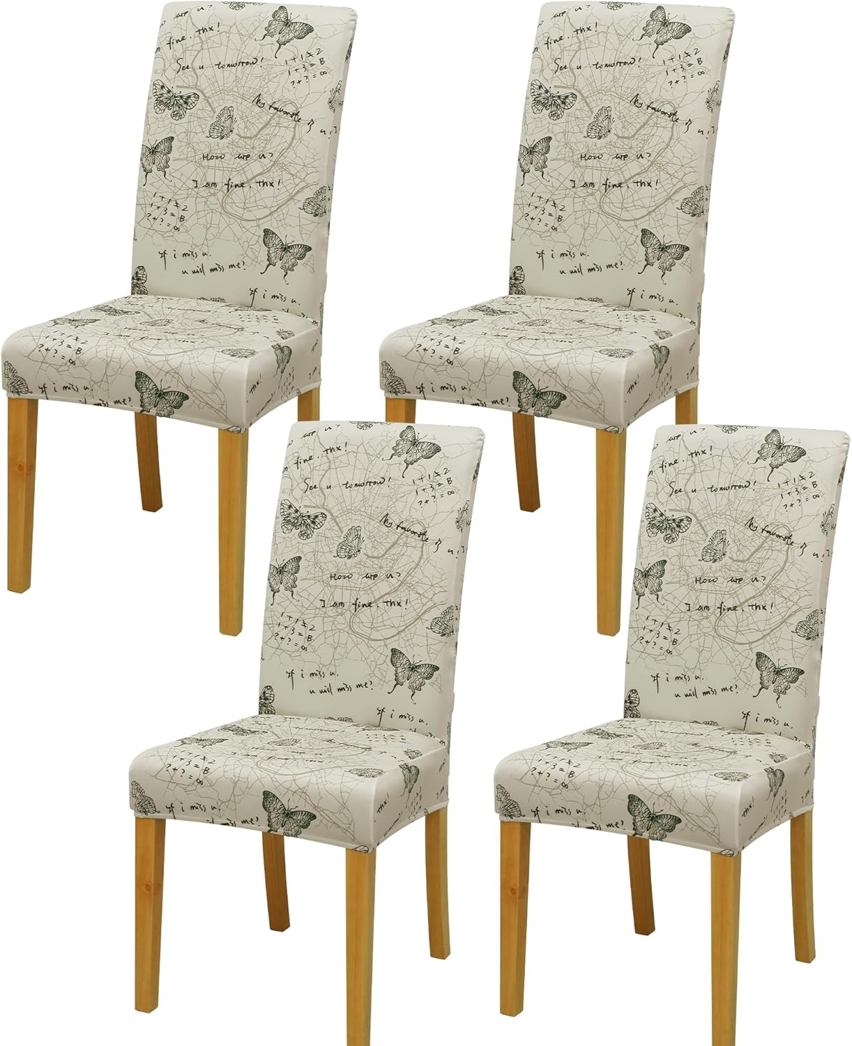 Dining Chair Cover,Dining Room Chair Covers Set of 6,Stretch Kitchen Chair Cover,Washable Dining Chair Cover,Parsons Chair Slipcovers Protective,for Home,Restaurant,Banquet(Gray)