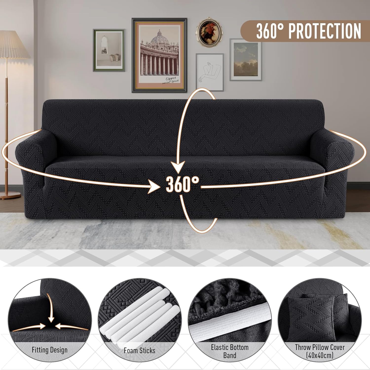 Stretch Sofa Cover 1 Piece Couch Covers