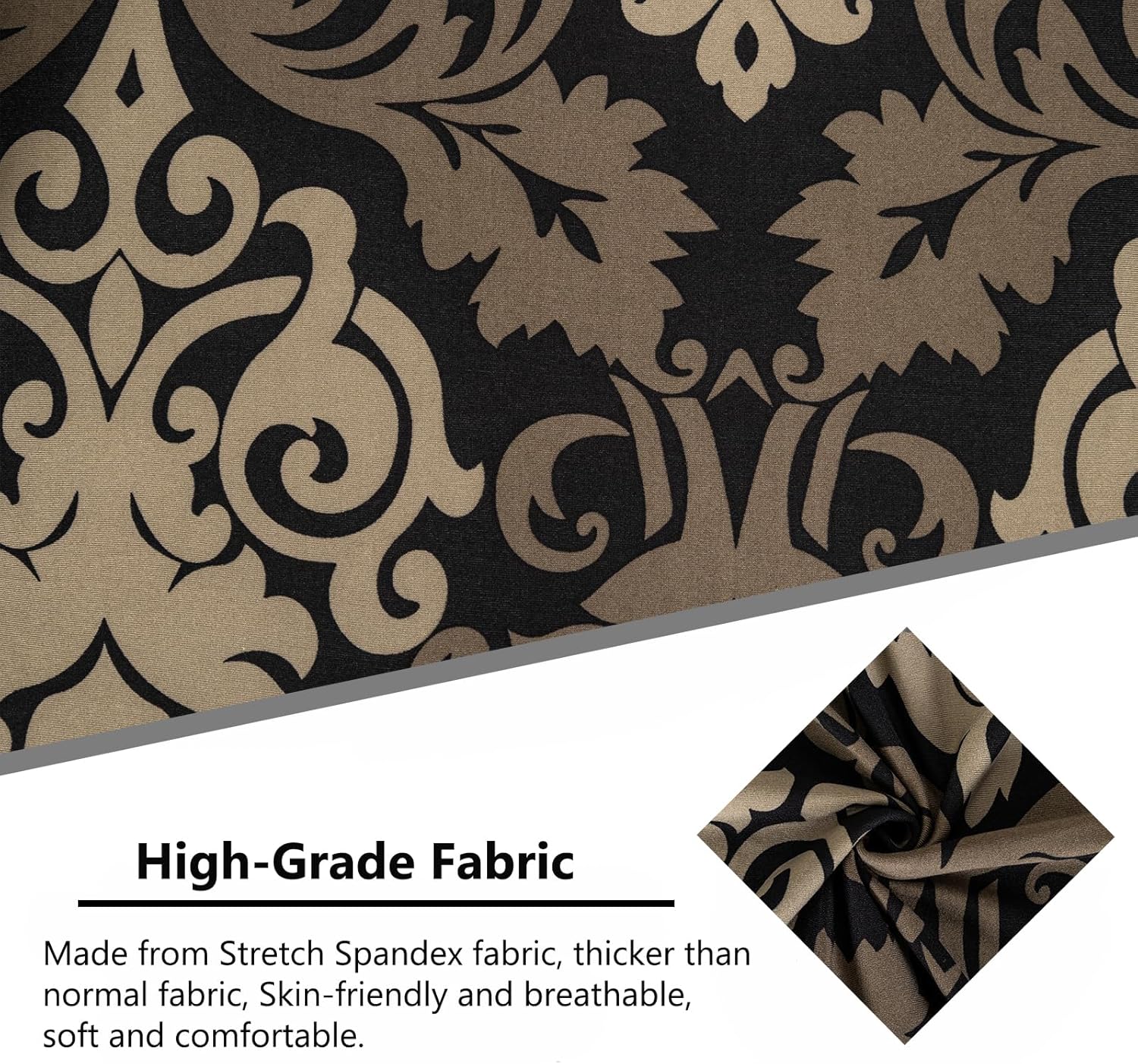 Wing Chair Slipcovers 2 Pieces Stretch Spandex Wingback Chair Covers Sofa Slipcover Printing Wingback Armchair Slipcovers Furniture Protector Couch Soft with Elastic Bottom for Wingback Chairs,12