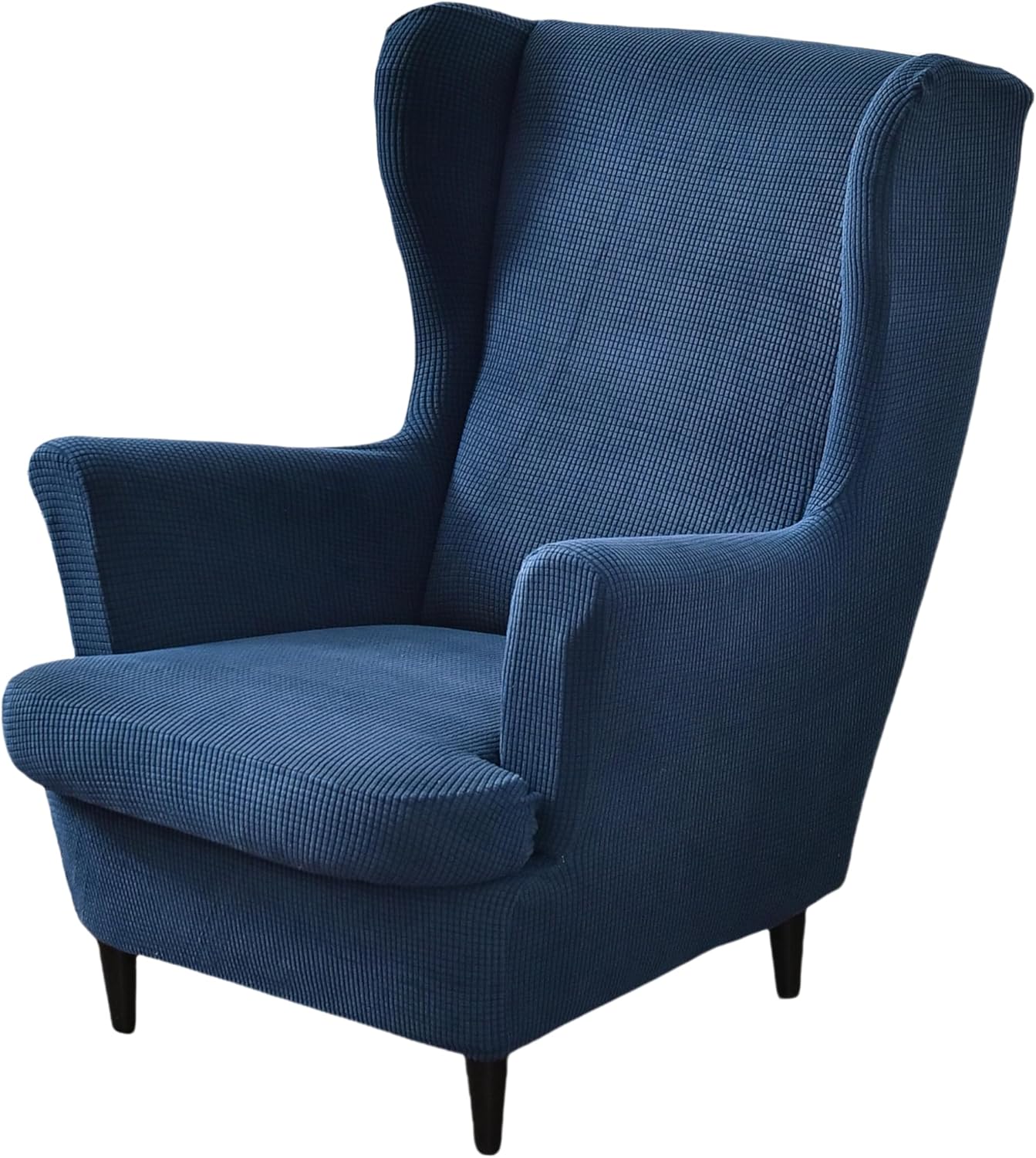 Wing Chair Slipcovers 2 Pieces Stretch Spandex Wingback Chair Covers Sofa Slipcover Printing Wingback Armchair Slipcovers Furniture Protector Couch Soft with Elastic Bottom for Wingback Chairs,12